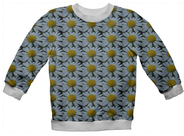 Kids sweatshirt many daisies