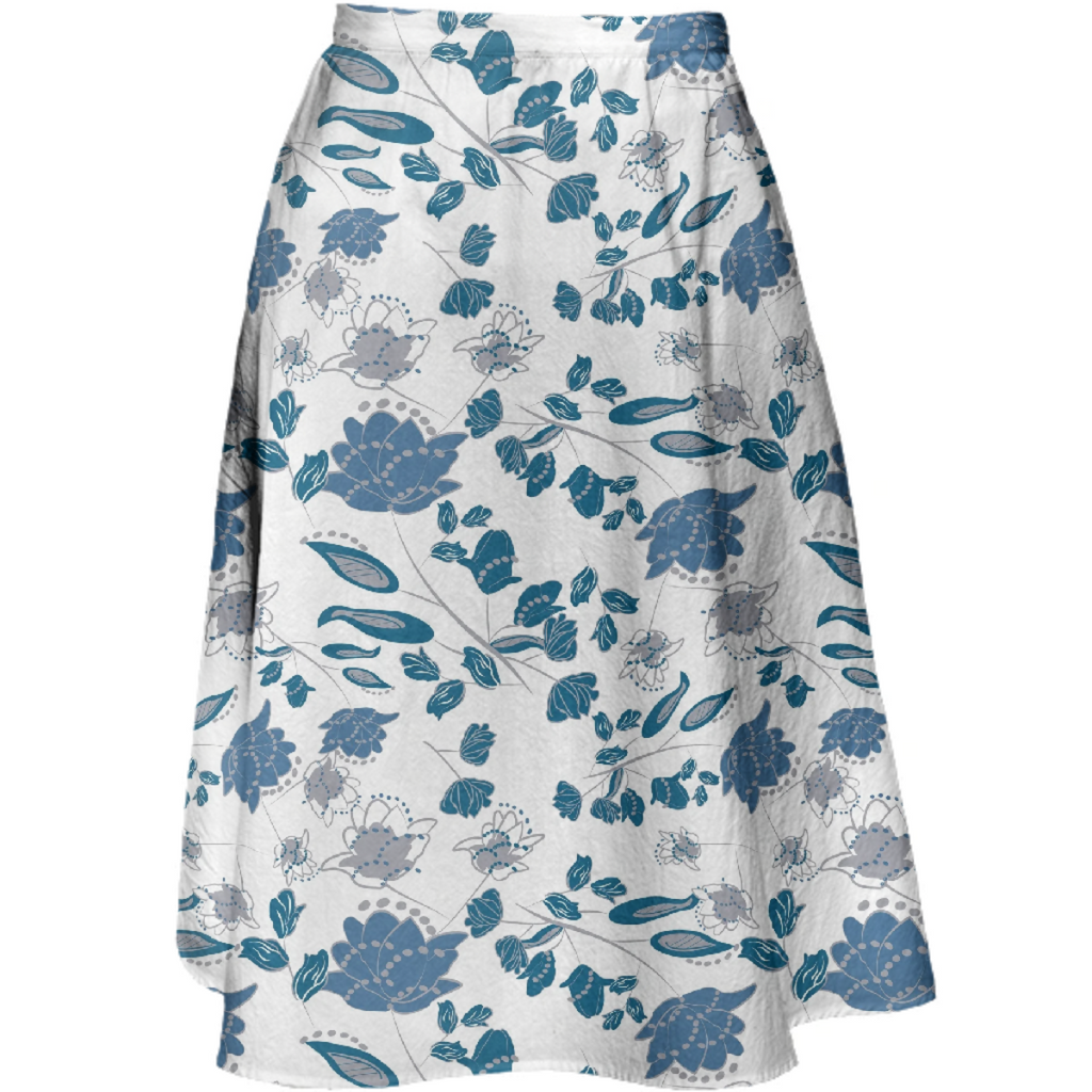 blue and grey magnolia flowers