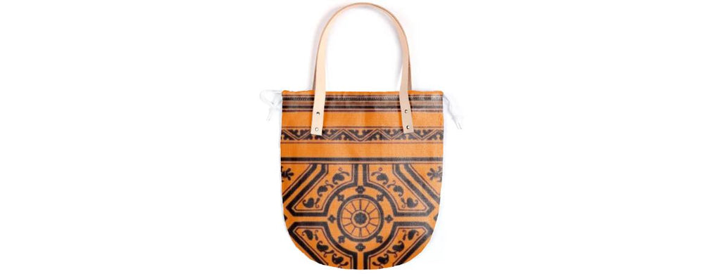 orange tote bag