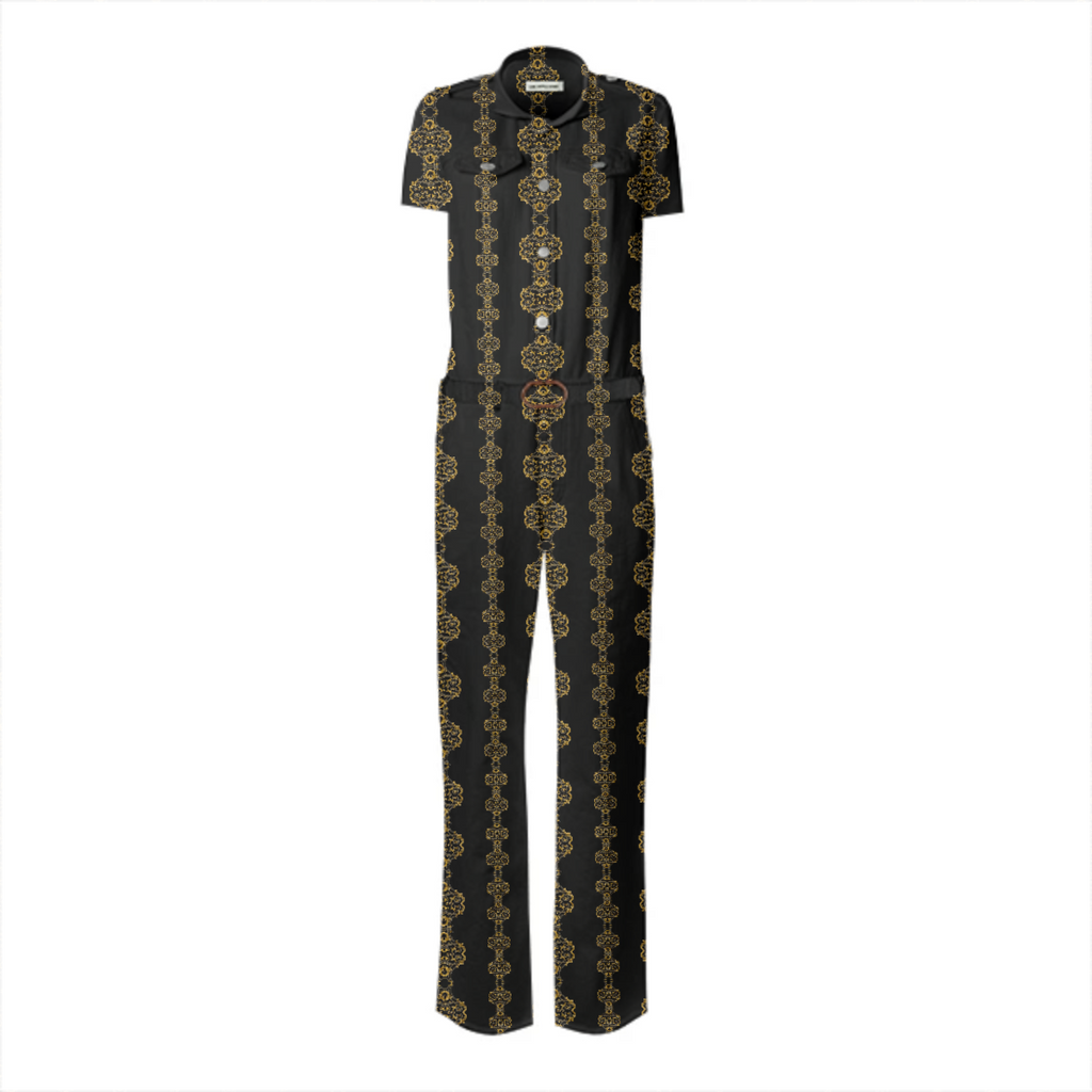 Golden Stripes Print