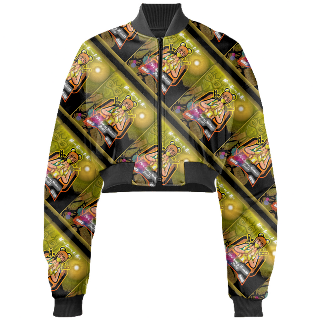 The Lady Ninja Cropped Bomber Jacket