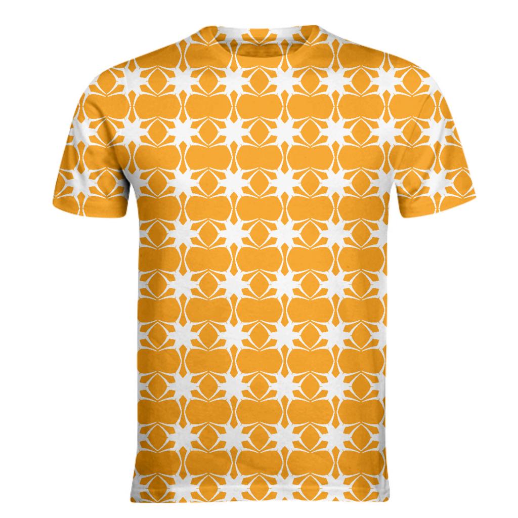 Orange White Geometric