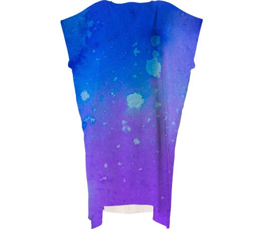 Blue and Purple Watercolor Dress