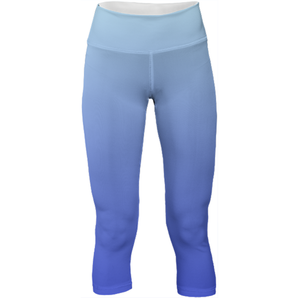 Blue ombré yoga pants