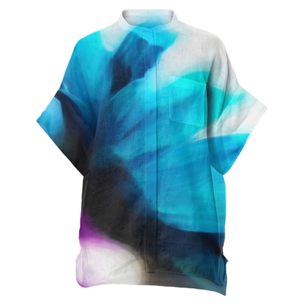 Flowers 2894 Boxy Linen Shirt