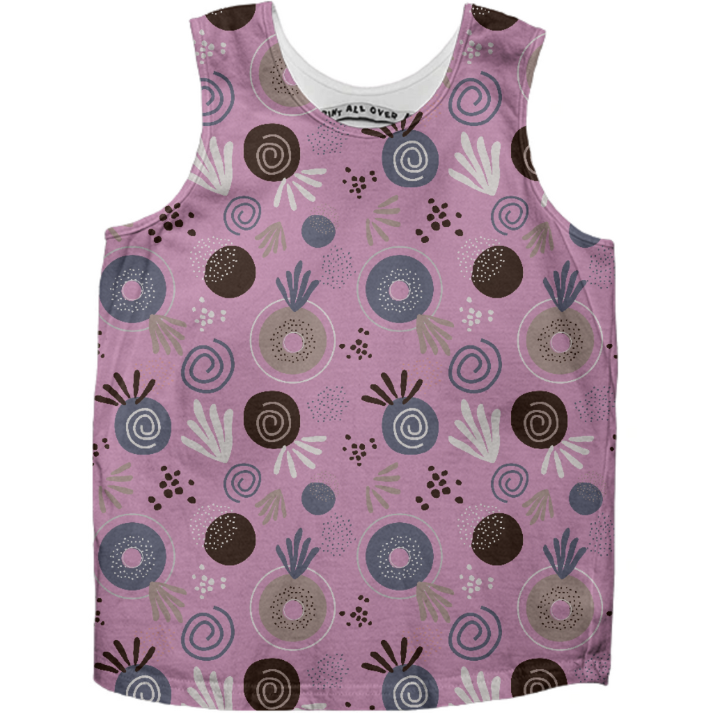 Pink abstract Kids tank top by Stikle