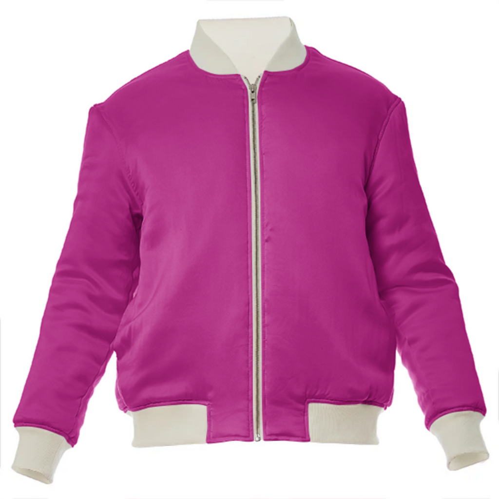 color medium violet red VP silk bomber jacket