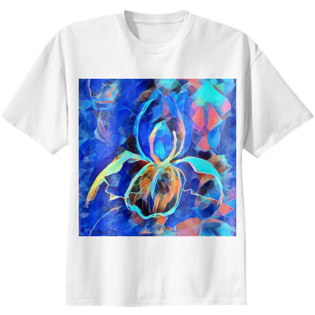 iris blue, abstract art, multi-color, print trend year