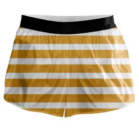 Running Shorts Sporty edition Gold stripes