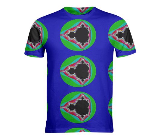 Blue Mandelbrot Fractal T Shirt