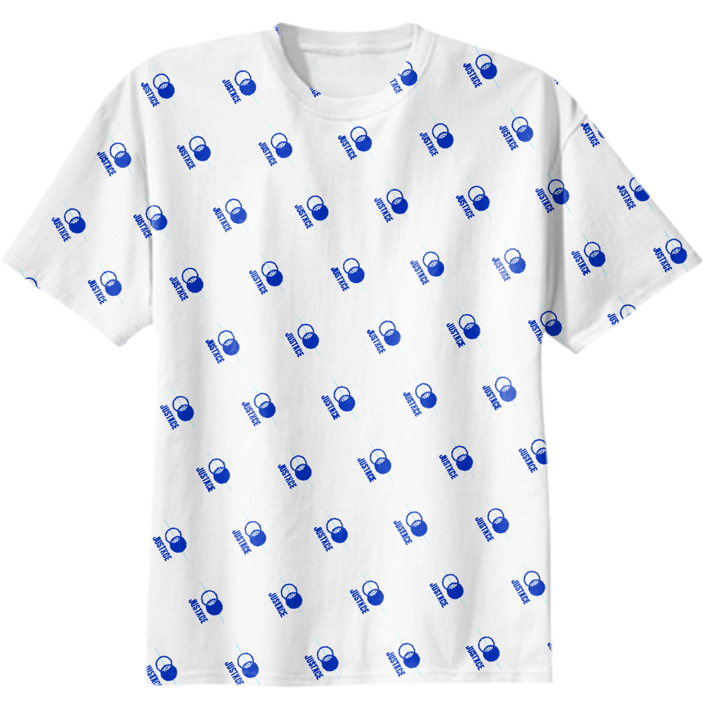 JUSTXCE ALL OVER LOGO TEE