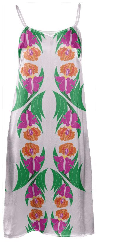 Iris Garden Silk Slip Dress