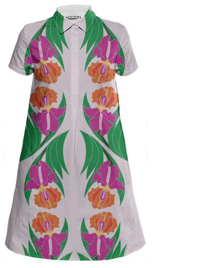 Iris Garden Mini Shirt Dress
