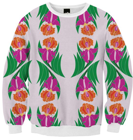 Iris Garden Ribbed Sweatshirt