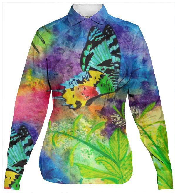 Madagascar Splash Women s Button Down II