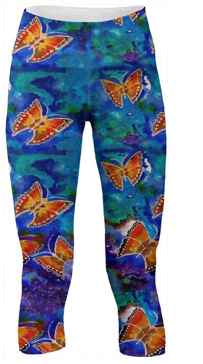 Wax Relief Butterflies Yoga Pants