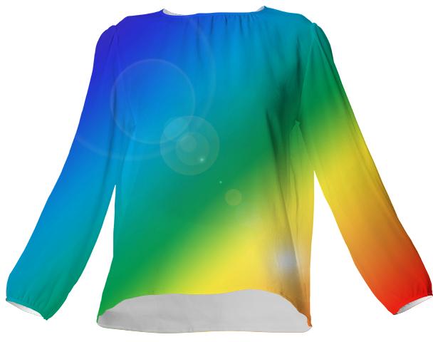 Solar Rainbow Silk Blouse