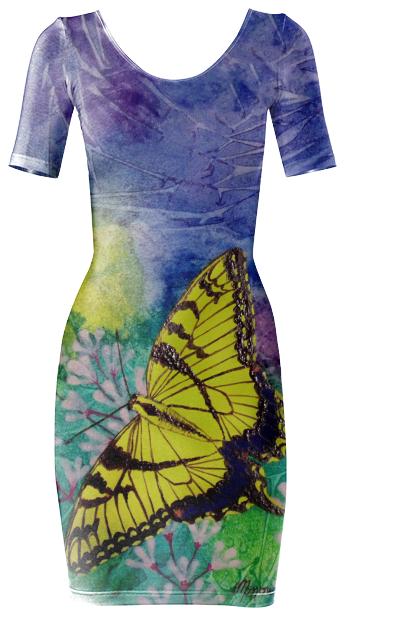 Swallowtail Bodycon Dress