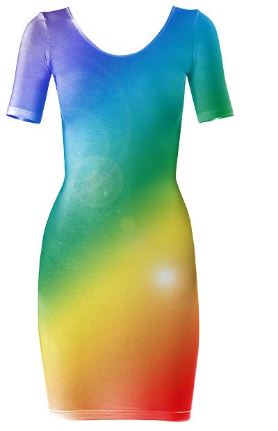 Solar Rainbow Bodycon Dress