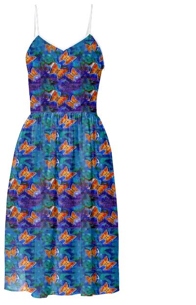 Wax Relief Butterflies Summer Dress