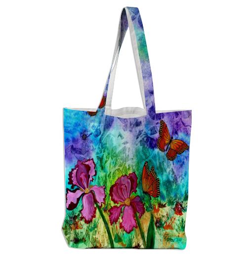 Pink Iris Tote Bag