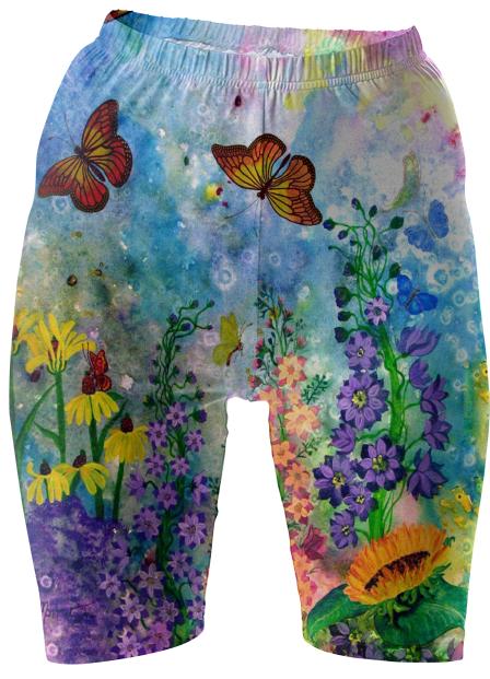 Butterfly Garden Bike Shorts