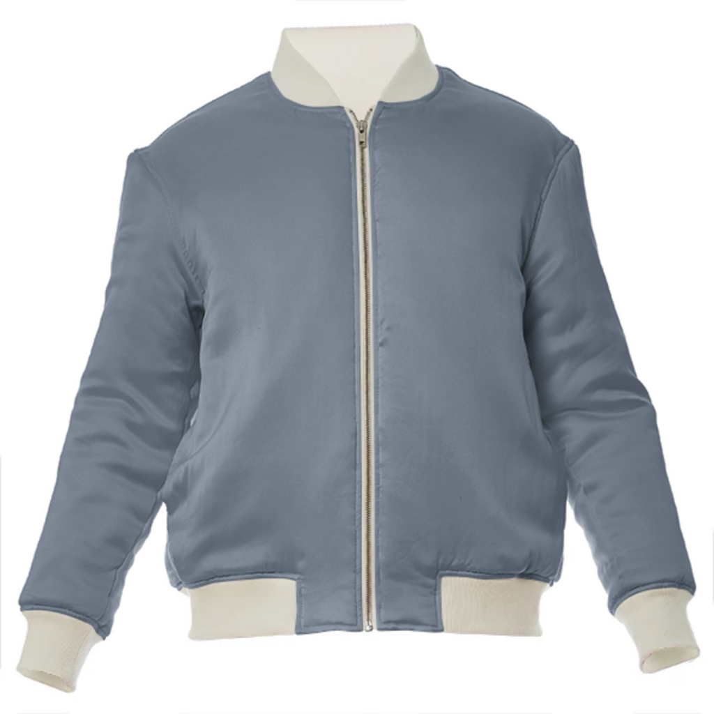 color slate grey VP silk bomber jacket
