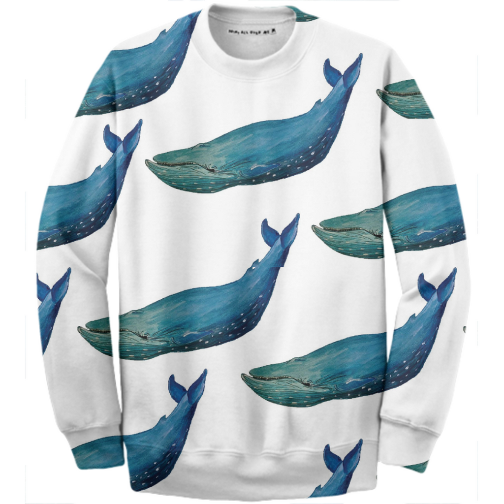 Whale Painting Sweatshirt StitchPrism