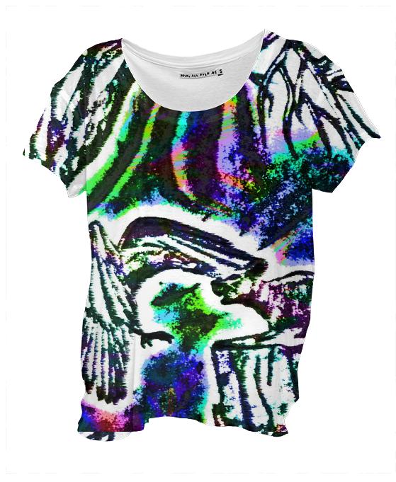 Psychedelic Raven Feeding Rat