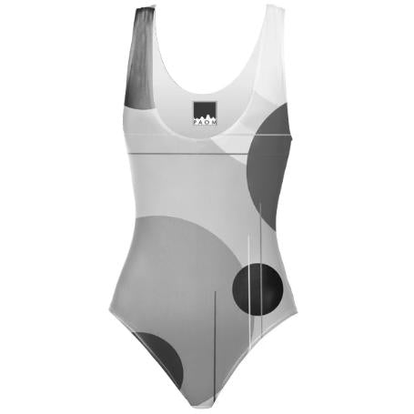 Geometric Greyscale Swimsuit