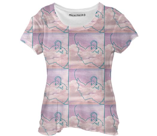 Pete Davidson Bunny Ears Pink Clouds T shirt