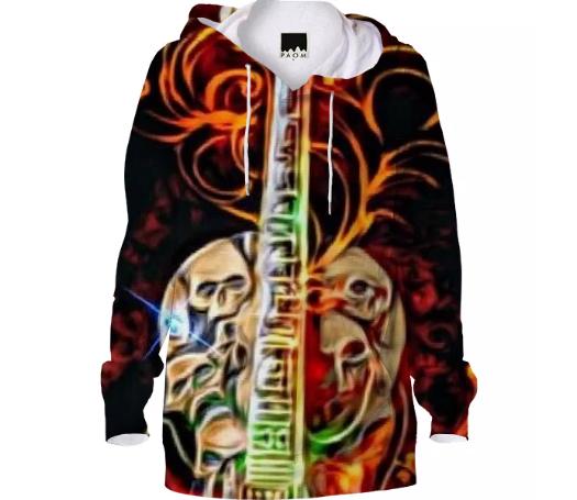 Violin Meet Guitar Translucent hoodie