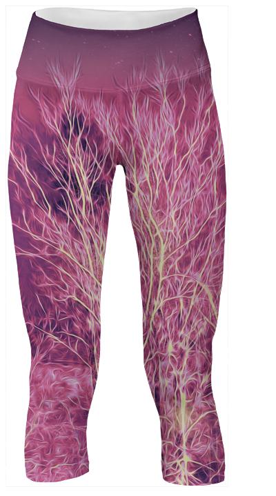 Abstract Starry Energy Forest Women s Yoga Pants