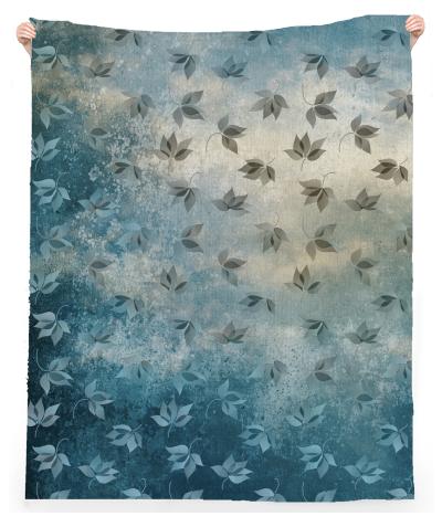 Blue Autumn Linen Beach Throw