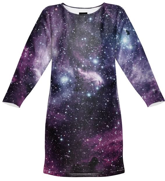 Galaxy and Nebula Sweatshirt Dress