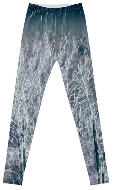 Abstrac Magic Energetic Ice Forest Fancy Leggings
