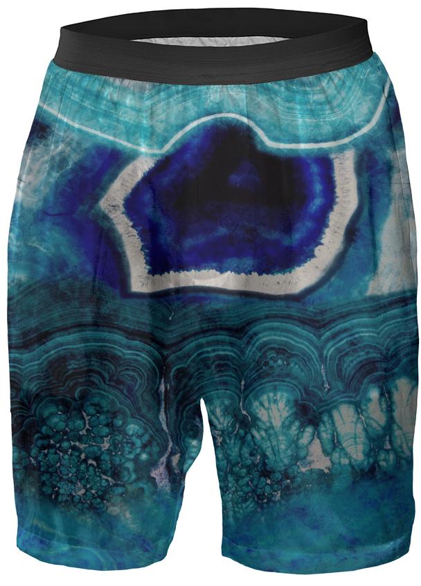 Abstract Blue Agates Boxer Shorts