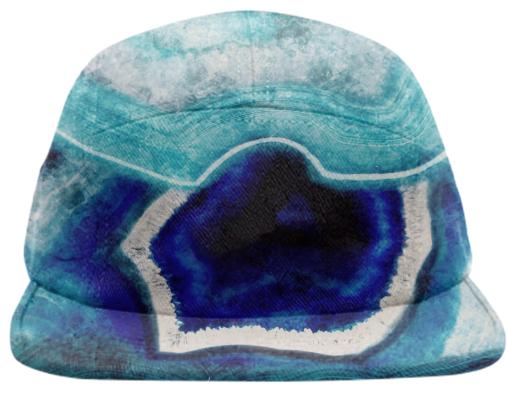 Abstract Blue Agates Baseball Hat