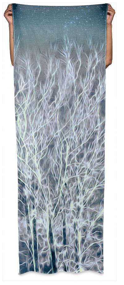Abstrac Magic Energetic Ice Forest Wrap Scarf