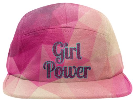 Girl Power Faux Glitter Geometric Baseball Hat