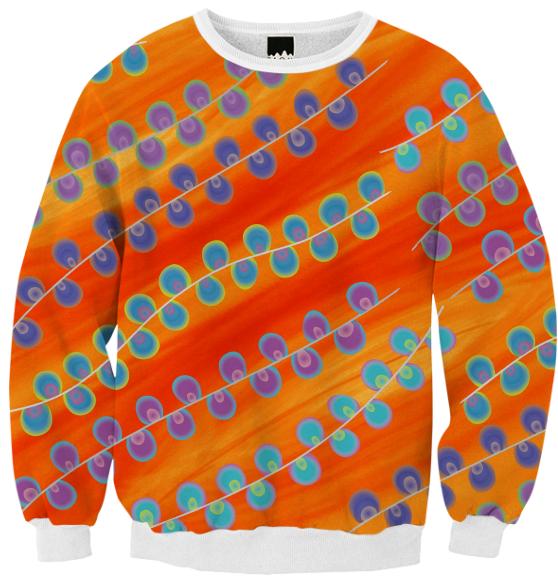 Colorful Pearls on Abstract Fire