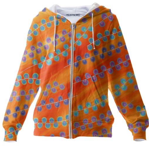 Colorful Pearls on Abstract Fire