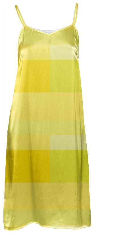 Geometric Modern Lines Lemongrass slip dress