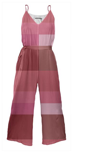 Geometric Modern Lines Berry junpsuit