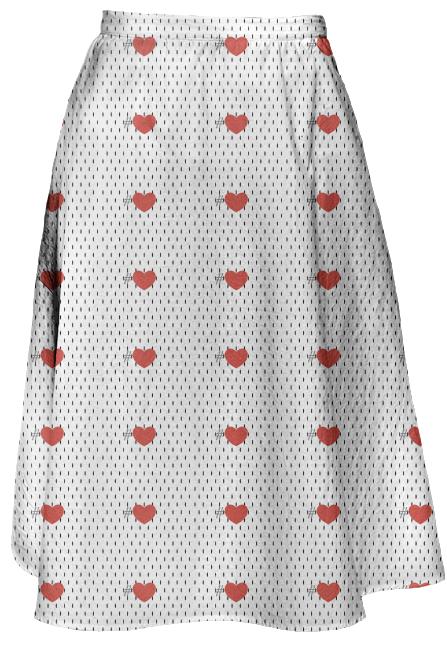 Hashtag Heart Touch of Mink Midi Skirt