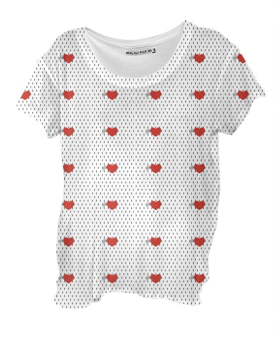 Hashtag Hearts touch of Min drape shirt