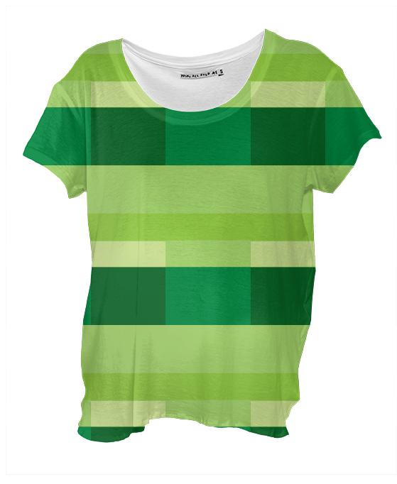 Geometric Modern Lines Pine Drape Shirt