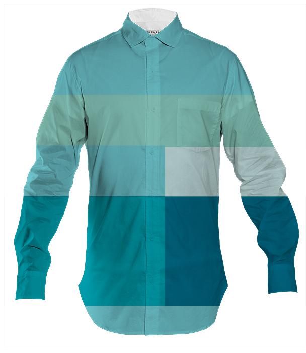 geometric modern lines sky mens shirt
