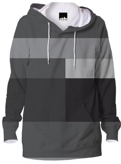 Geometric Modern Lines River Rock Hoodie