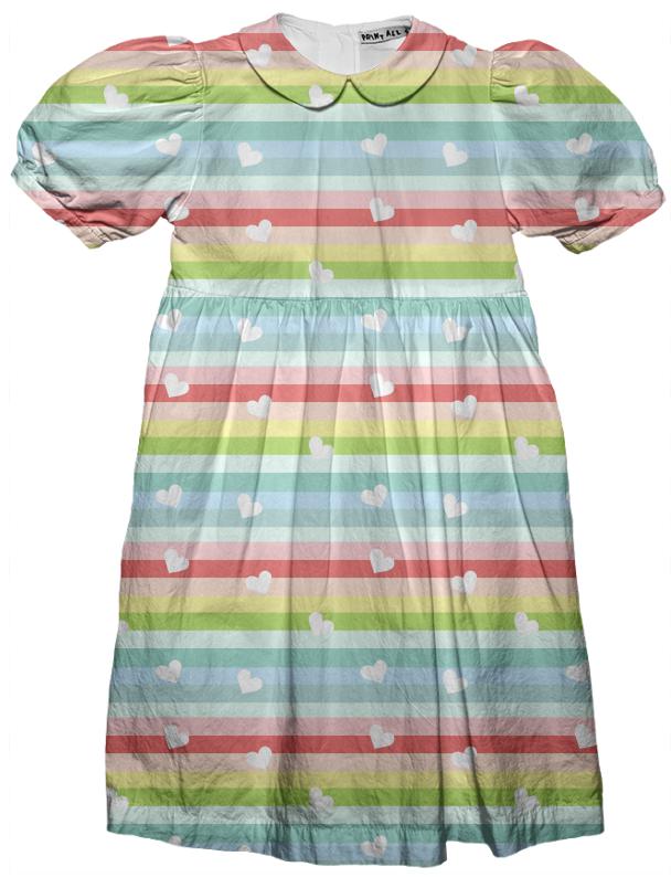 Retro Rainbow Hearts